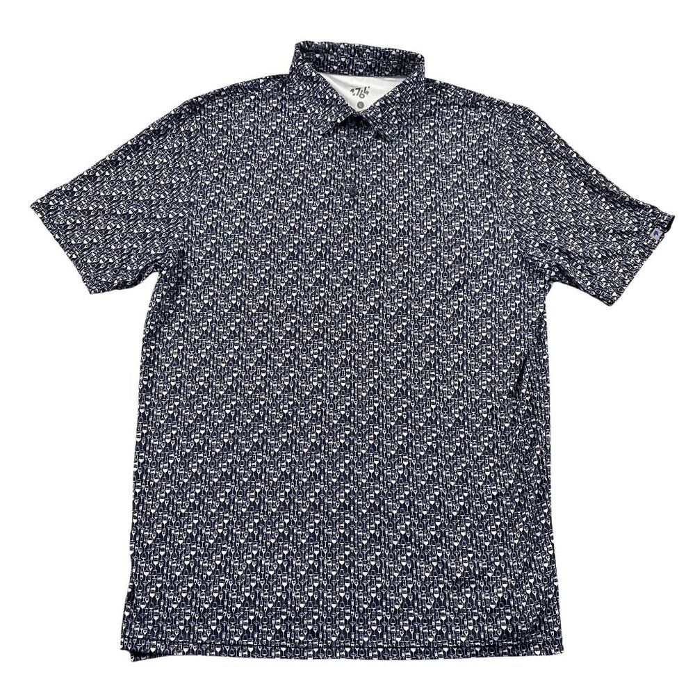 1764 Golf Polo Mens Drinks Print Performance High Ball Summer‎